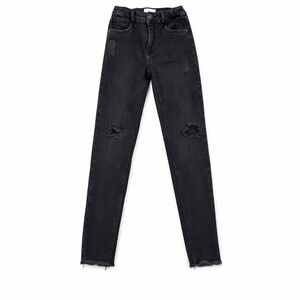 ZARA Kids Skinny Jeans Size 11/12 Blue Denim Frayed Hem